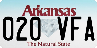 AR license plate 020VFA