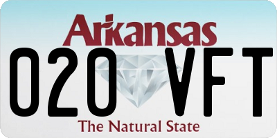 AR license plate 020VFT