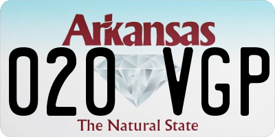 AR license plate 020VGP