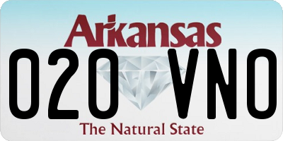AR license plate 020VNO