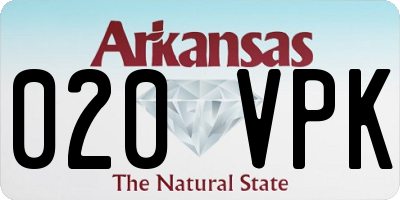 AR license plate 020VPK