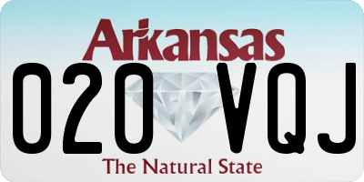 AR license plate 020VQJ