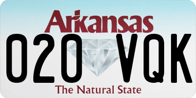 AR license plate 020VQK