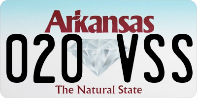 AR license plate 020VSS