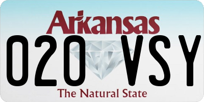 AR license plate 020VSY