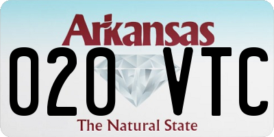 AR license plate 020VTC