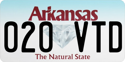 AR license plate 020VTD