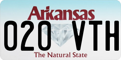 AR license plate 020VTH