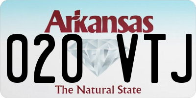 AR license plate 020VTJ