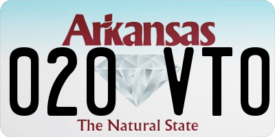 AR license plate 020VTO