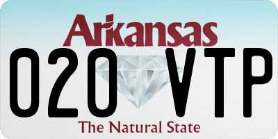 AR license plate 020VTP