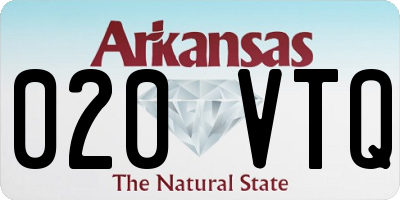 AR license plate 020VTQ