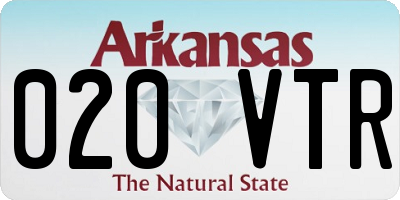 AR license plate 020VTR