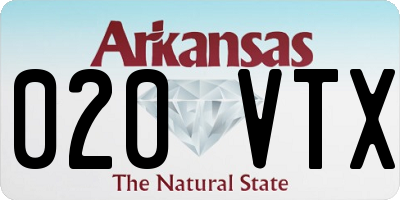 AR license plate 020VTX
