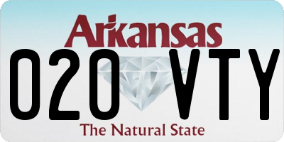 AR license plate 020VTY