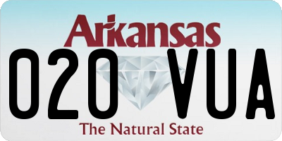 AR license plate 020VUA