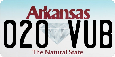 AR license plate 020VUB