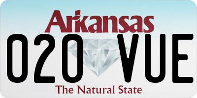 AR license plate 020VUE