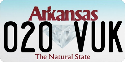 AR license plate 020VUK
