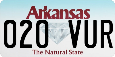 AR license plate 020VUR