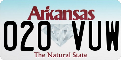 AR license plate 020VUW