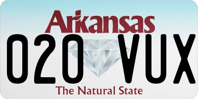 AR license plate 020VUX