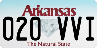 AR license plate 020VVI