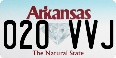 AR license plate 020VVJ