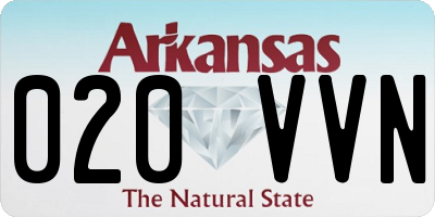 AR license plate 020VVN