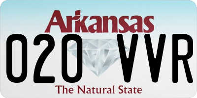 AR license plate 020VVR