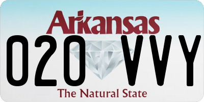 AR license plate 020VVY