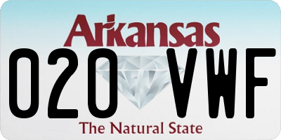 AR license plate 020VWF
