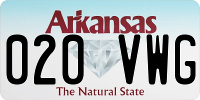 AR license plate 020VWG