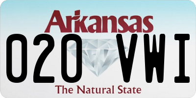AR license plate 020VWI