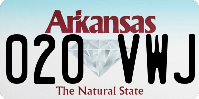 AR license plate 020VWJ