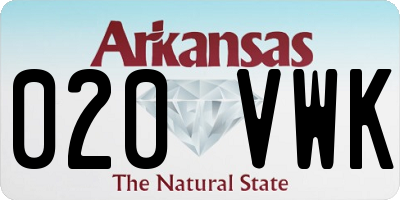 AR license plate 020VWK