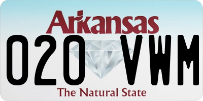 AR license plate 020VWM