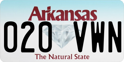 AR license plate 020VWN