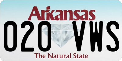 AR license plate 020VWS