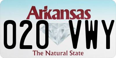 AR license plate 020VWY