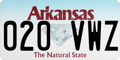 AR license plate 020VWZ