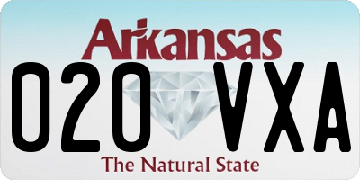 AR license plate 020VXA