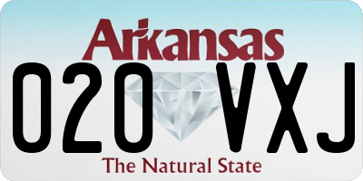 AR license plate 020VXJ