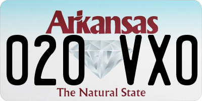 AR license plate 020VXO