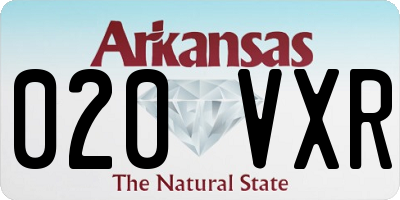 AR license plate 020VXR