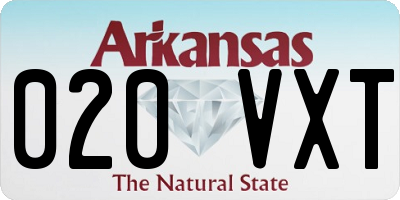 AR license plate 020VXT