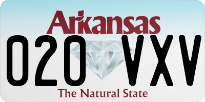AR license plate 020VXV