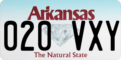 AR license plate 020VXY