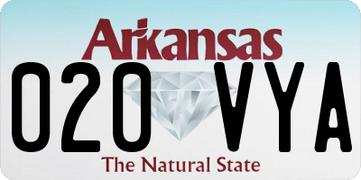 AR license plate 020VYA