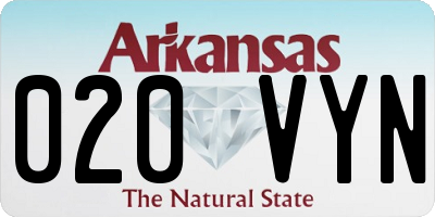 AR license plate 020VYN